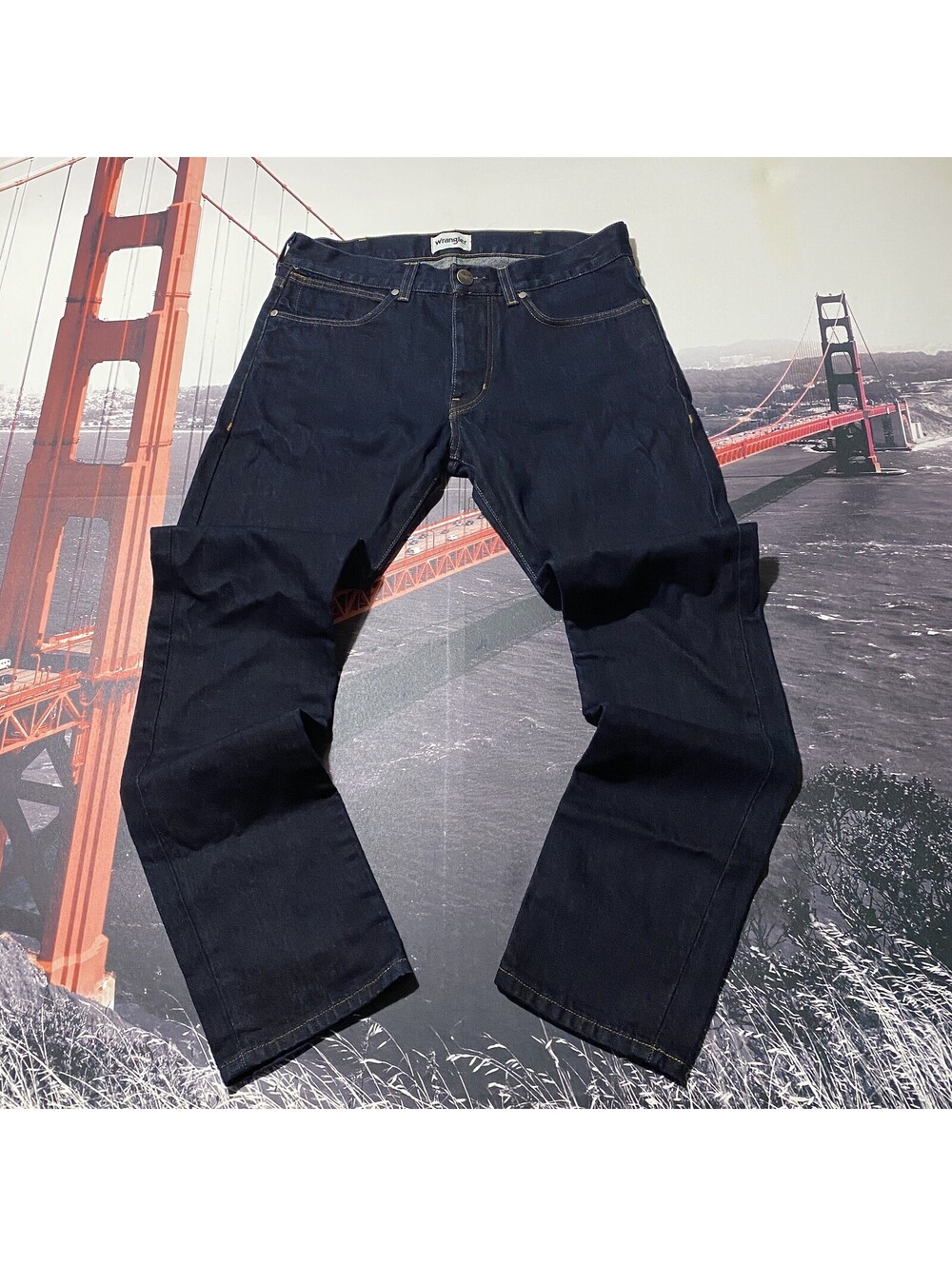Wrangler Spencer Jeans Selvedge Denim Mens Size 31x31 Blue ButtonFly Turkey Made